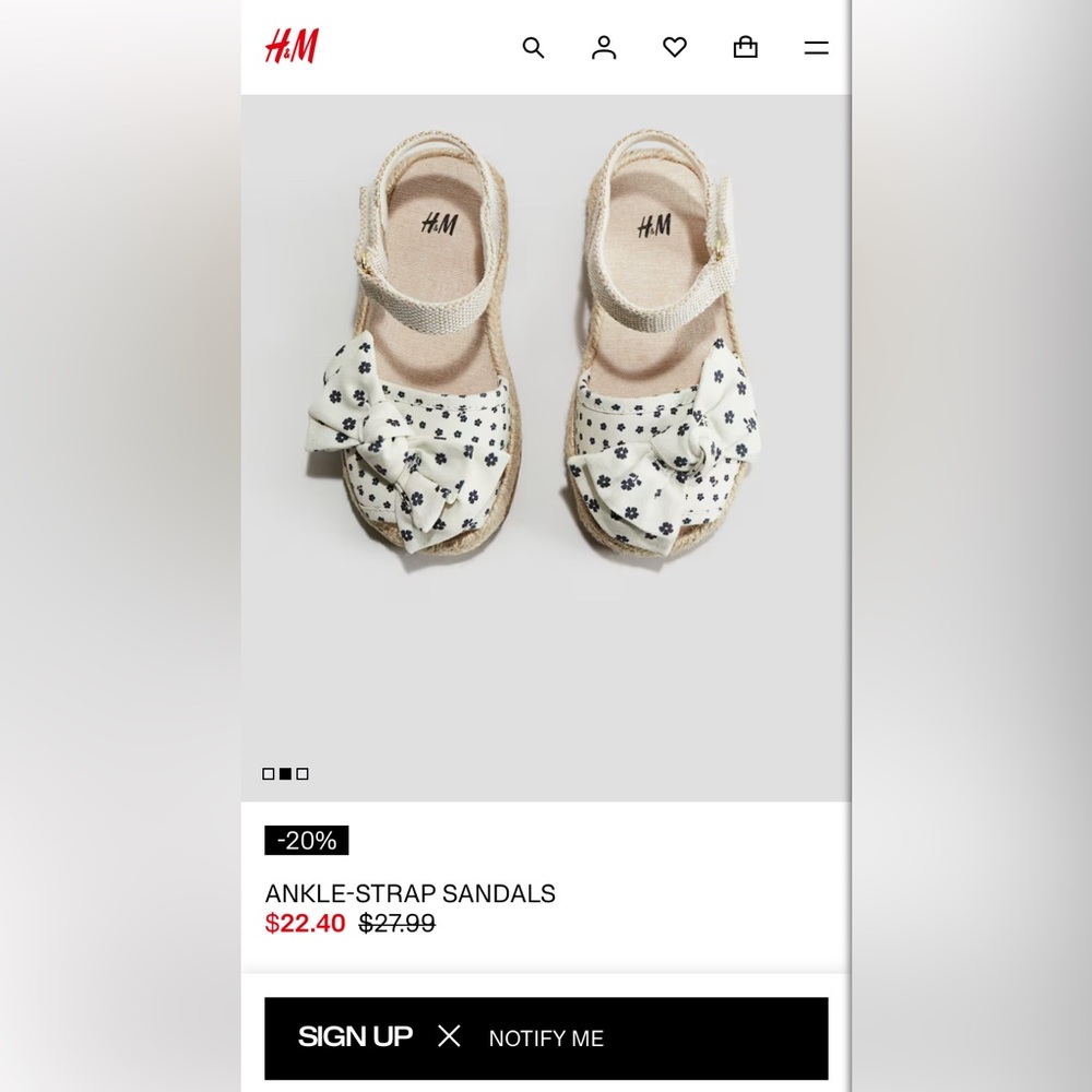 H&M ankle-strap sandals